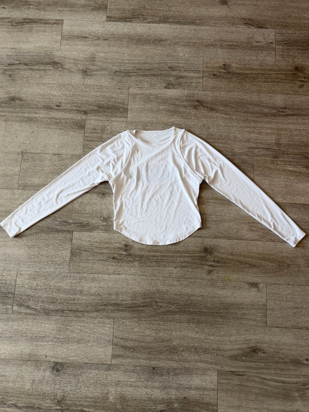 White Long-Sleeve activewear top